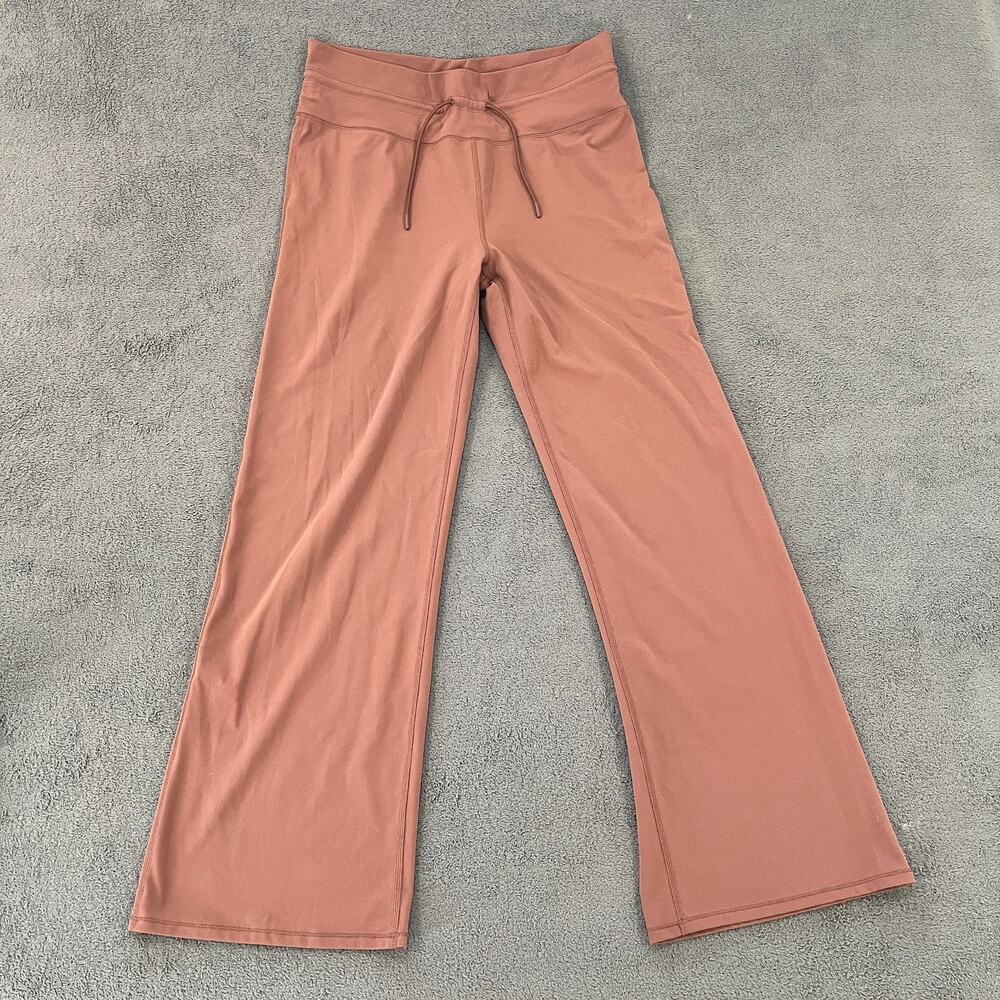 Vuori Daily Mallorca Rose Rust Drawstring Waist Wide Leg Yoga Pants Womens Sz XL
